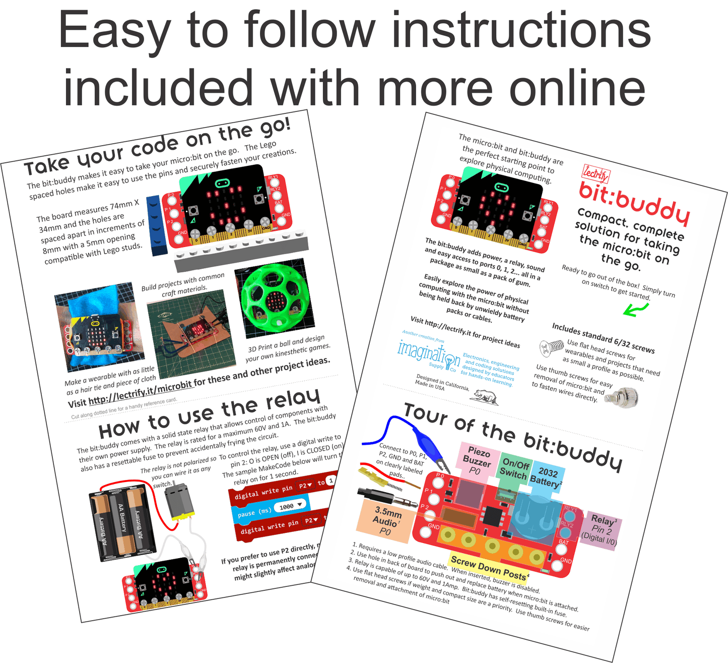 bit:buddy - (5mm posts- V1 micro:bit only)